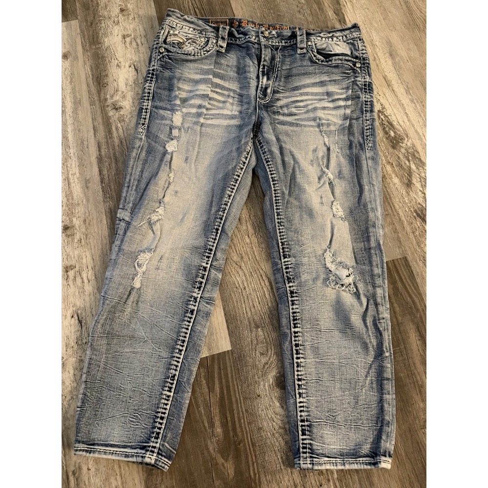 Rock Revival Jeans Womens Size 33 Cambria Easy Ankle Skinny‎ Dazzle